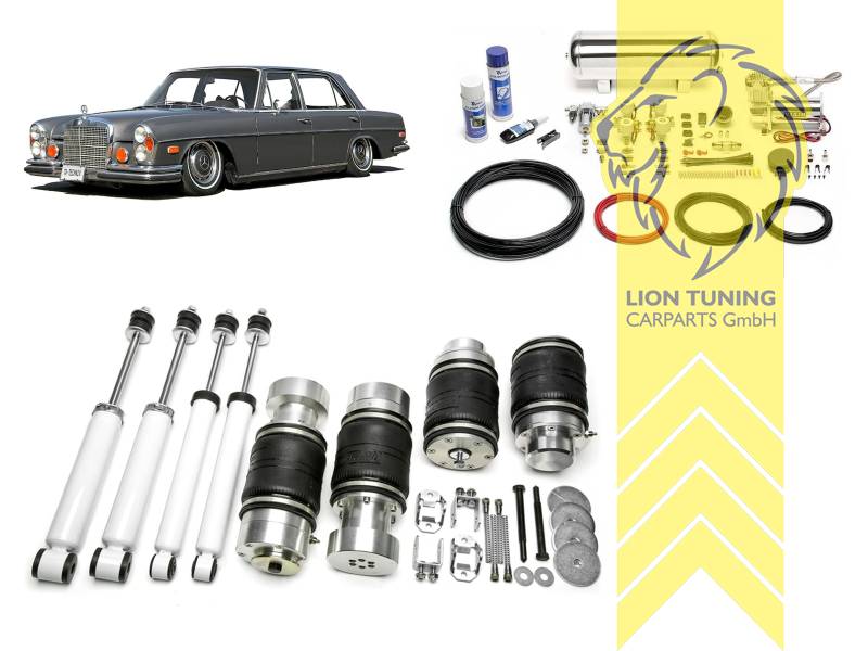 Nicht für Fahrzeuge mit Niveauregulierung / Luftfederung, 11,5L Tank chrom / ViAir Kompressor chrom, fest, weiss, Stahl verzinkt, Eintragungspflichtig / Teilegutachten wird nach Kauf spezifisch ausgestellt